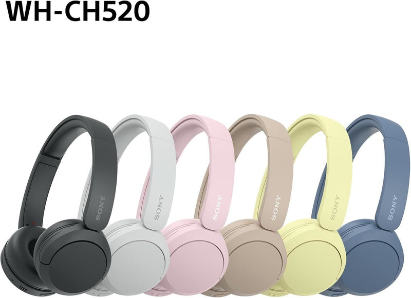 Sony WH-CH520 Over Ear Wireless Bluetooth Headphones Yellow - WHCH520Y.CE7