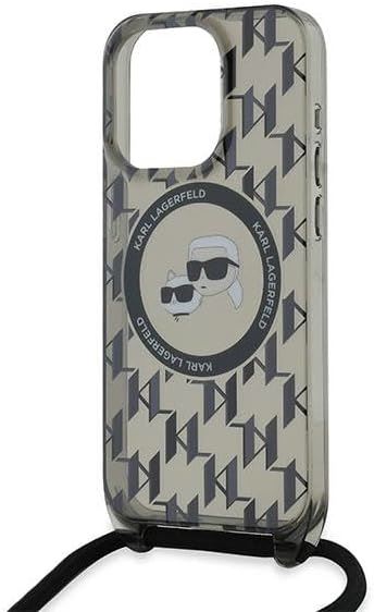 Karl Lagerfeld Karl & Choupette Crossbody Case with MagSafe for iphone 15 Pro 6.1" Black - KLHMP15LHCKCKLCK