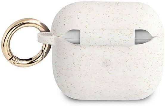 Guess Silicone Glitter Case for Airpods 3 White - GUA3SGGEH
