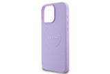 Guess PU Grained Classic Logo Case with MagSafe for iPhone 16 Pro 6.3" Purple - GUHMP16LPGHSMMU