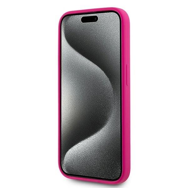 Karl Lagerfeld Choupette Head Silicone Case with MagSafe Case for iPhone 15 Pro 6.1"  Pink - KLHMP15LSCHPPLF