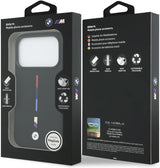 BMW M Series Silicone Tricolor Line Case with MagSafe for iPhone 17 Pro 6.3" Black - BMHMP17L25SITMIK