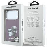 Karl Lagerfeld IML Karl & Choupette Bodies Sketch Print Case with MagSafe for iPhone 17/18 Pro Max 6.9" Burgundy - KLHMP18X6HKCIDR