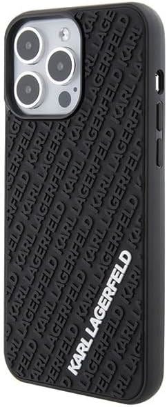 Karl Lagerfeld 3D Rubber Multi Logo Case for iphone 15 Pro Max 6.7" Black - KLHCP15X3DMKRLK