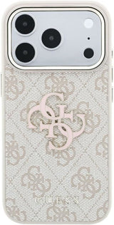 Guess 4G & Big Resin Logo Case for iPhone 17/18 Pro Max 6.9" Pink - GUHCP18X6P4SRMLP