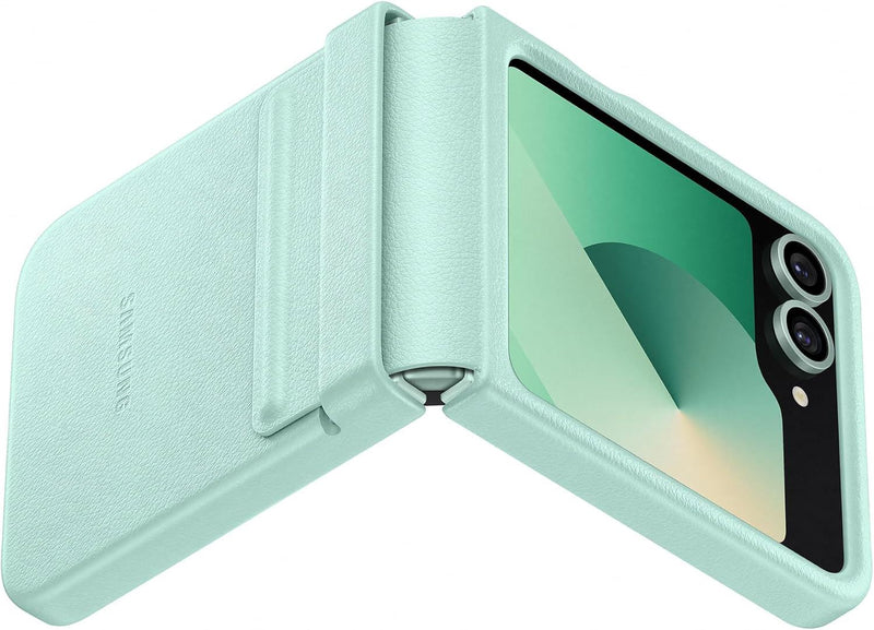 Samsung Galaxy Z Flip 6 Faux Leather/Kindsuit Case Mint - EF-VF741PMEGWW