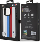 BMW M Performance Tricolor Printed Stripes Case with MagSafe for iPhone 16 Pro Max 6.9" White - BMHMP16X23PUPTH