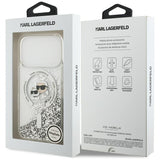 Karl Lagerfeld Liquid Glitter Karl & Choupette Heads Case with MagSafe for iPhone 17/18 Pro Max 6.9" Clear - KLHMP18XLGKCSGH
