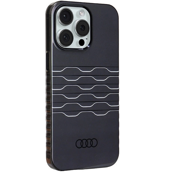 Audi IML Hard Case with MagSafe for iPhone 15 Pro Max 6.7" Black - AU-IMLMIP15PM-A6/D3-BK