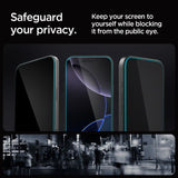 Spigen Glastr EZ Fit Privacy Film Screen Protector 2 Pack for iPhone 16 Pro Max 6.9" - AGL07908
