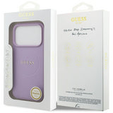 Guess Grained Ring Case with MagSafe for iPhone 17 Pro 6.3" Purple - GUHMP17LPGHSMMU
