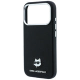 Karl Lagerfeld Grained Choupette Head Metal Logo Case with MagSafe for iPhone 17/18 Pro Max 6.9" Black - KLHMP18X6PSCHLK
