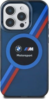 BMW Motosport IML Circle Case with MagSafe for iPhone 16 Pro 6.3" Blue - BMHMP16L23HTPUV