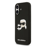 Karl Lagerfeld Liquid Silicone Double Head Case with MagSafe for iPhone 17 6.3" Black - KLHMP17SSKCHPPLK