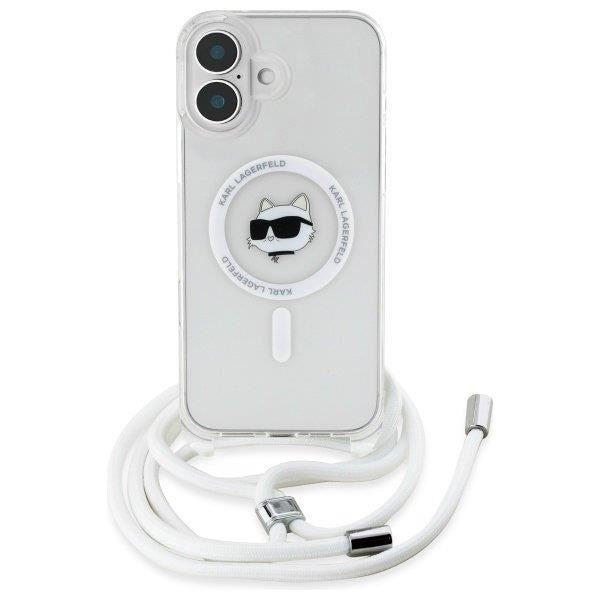 Karl Lagerfeld Crossbody IML Choupette Head Case with MagSafe for iPhone 16 6.1" Clear - KLHMP16SHCCHNT