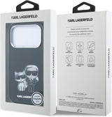 Karl Lagerfeld IML Karl & Choupette Bodies Sketch Print Case with MagSafe for iPhone 17/18 Pro Max 6.9" Black - KLHMP18X6HKCIDK