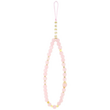 Guess 4G Triangle Logo Strap With Pearl Strap Case MagSafe for iPhone 17 Pro 6.3" Pink - GUHMP17LP4TSDPPSP