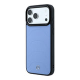 Mercedes Leather Mesh Bow Line Case with MagSafe for iPhone 17/18 Pro 6.3" Blue - MEHMP18L25PMERCB