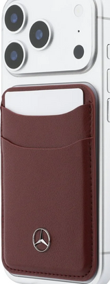 Mercedes Benz Leather Magnetic Card Holder Red - MECSMPUDCSR