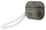 Guess 4G Classic Logo Case with Pearl Strap for Airpods Pro 3 Brown - GUAP3P4E4PSW