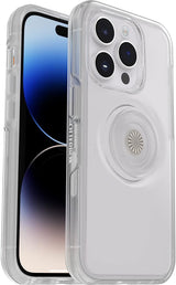 Otterbox Symmetry Series Popsockets for iphone 14 Pro 6.1" Clear 77-88798