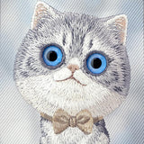 Nimmy Big Eye Cute Pet Silver Shaded Cat Case with MagSafe for iPhone 17 Pro Max 6.9" Grey Blue - N-XDY-IP17-PRO-MAX-023