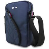 BMW M Series Nylon Pockets 8" Tablet Bag with Metal Logo Navy Blue - BMTB8PNYPOV