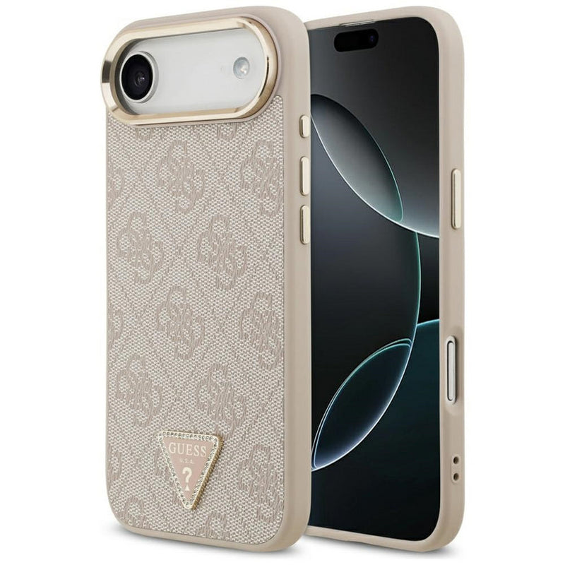 Guess 4G Triangle Logo Case with MagSafe for iPhone 17 Air 6.5" Rose Gold - GUHMP17MP4GTDGMP