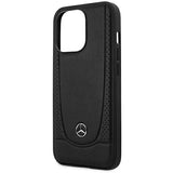 Mercedes Benz Leather Case Star Logo Case for iphone 15 Pro Max 6.7" Black - MEHCP15XARMBK