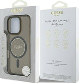 Guess IML Glitter Circle Case with MagSafe for iPhone 16 Pro 6.3" Black - GUHMP16LHFGEREK