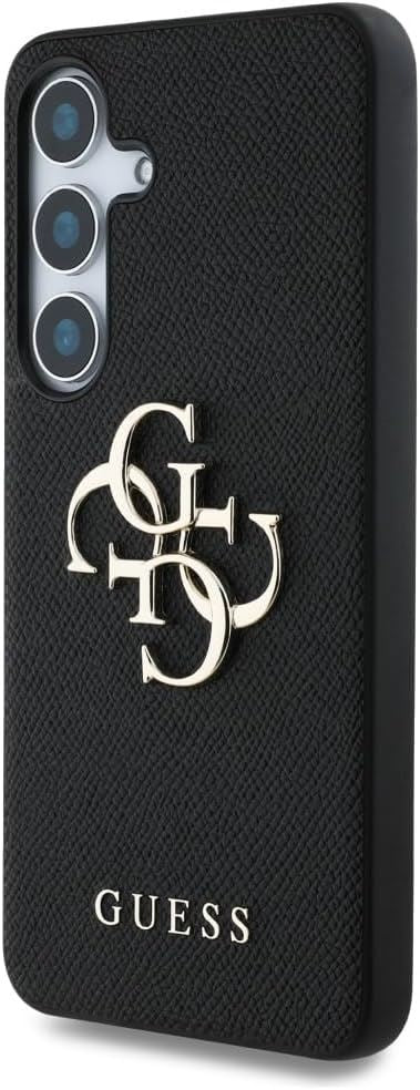 Guess Grained Big 4G Logo Small Classic Logo Case for Samsung Galaxy S25 6.2" Black - GUHCS25SPGT4MBK