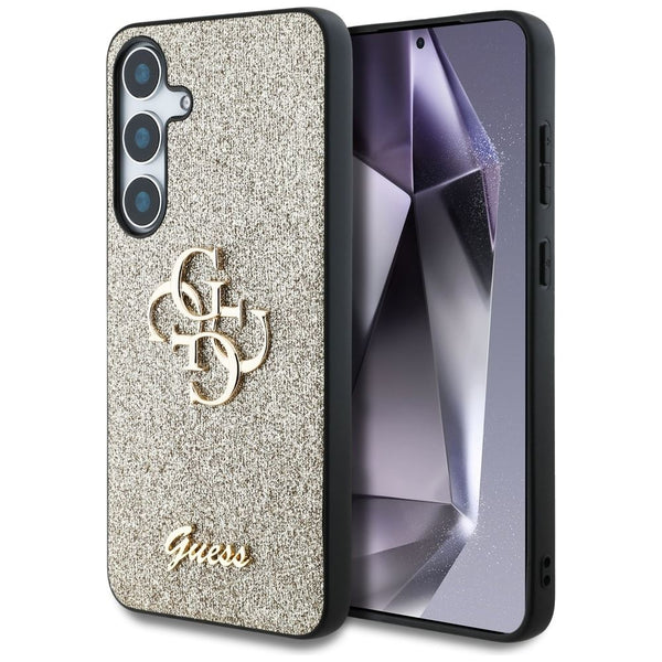 Guess Fixed Glitter Big 4G Metal Logo Case for Samsung Galaxy S25 6.2" Gold - GUHCS25SHG4SGD