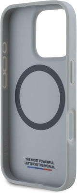BMW M Carbon Tricolor Line Case with MagSafe for iPhone 16 Pro 6.3" Grey - BMHMP16L23PUDTS