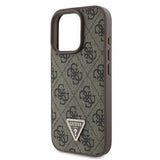 Guess Leather Metal Logo Strass Crossbody Case for iPhone 16 Pro Max 6.9" Brown - GUHCP16XP4TDSCPW