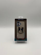 Nimmy Glasses Cool Dog Face Case with Detachable MagSafe Grip Stand for iPhone 17 6.3" Grey Blue - N-YJKM-CXZJ-IP17-028
