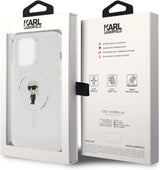 Karl Lagerfeld Ikonik Hard Case with MagSafe for iphone 15 Pro Max 6.7" Clear - KLHMP15XHFCNOT