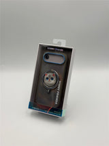 Nimmy Big Eye Cute Pet Silver Shaded Cat Face Case with Detachable MagSafe Grip for iPhone 17 Air 6.5" Grey Blue - N-XDY-CXZJZH-IP17-AIR-023
