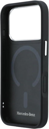 Mercedes Benz Leather Case with 3D MagSafe for iPhone 17 Pro Max 6.9" Navy Blue - MEHMP17X25PEMMOV