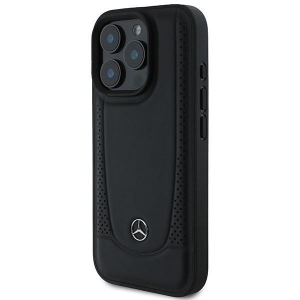 Mercedes-Benz Mercedes AMG iPhone 13/13 Pro Custodia Rigida in Vera Pelle Nero x Mercedes-Benz Mercedes AMG iPhone 13/13 Pro Custodia Rigida in Vera Pelle Nero x