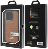 Audi Synthetic Leather Hard Case with MagSafe for iPhone 15 Pro 6.1" Brown - AU-TPUPCMIP15P-GT/D3-BN