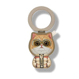 Nimmy Cool & Cute 2.0 Orange Cat Embroidery Magnetic Stand with MagSafe Orange - N-KM-BSZJ-05