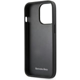 Mercedes Benz Leather Case Star Logo Case for iphone 15 Pro Max 6.7" Black - MEHCP15XARMBK