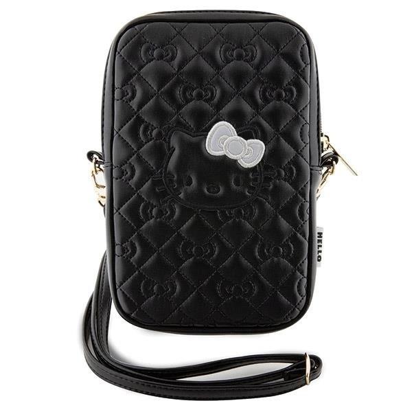Hello Kitty Quilted Bows Universal Phone Bag with Strap Black - HKPBPEKHBPK