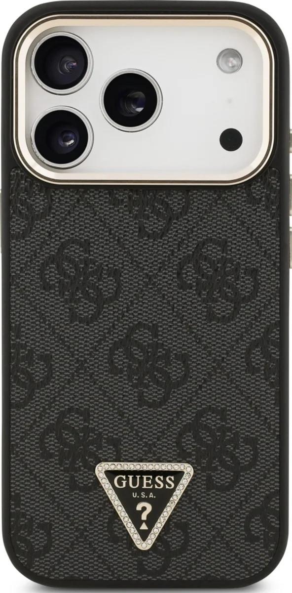 Guess 4G Triangle Logo Case with MagSafe for iPhone 17 Pro 6.3" Black Gold - GUHMP17LP4GTDGMK