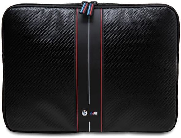 BMW Carbon and Red Stripe Sleeve for 14" Laptop Black - BMCS14COMSCAKR