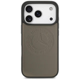 Mercedes Leather Vintage Logo Case with MagSafe for iPhone 17 Pro 6.3" Taupe - MEHMP17L25RICVLT