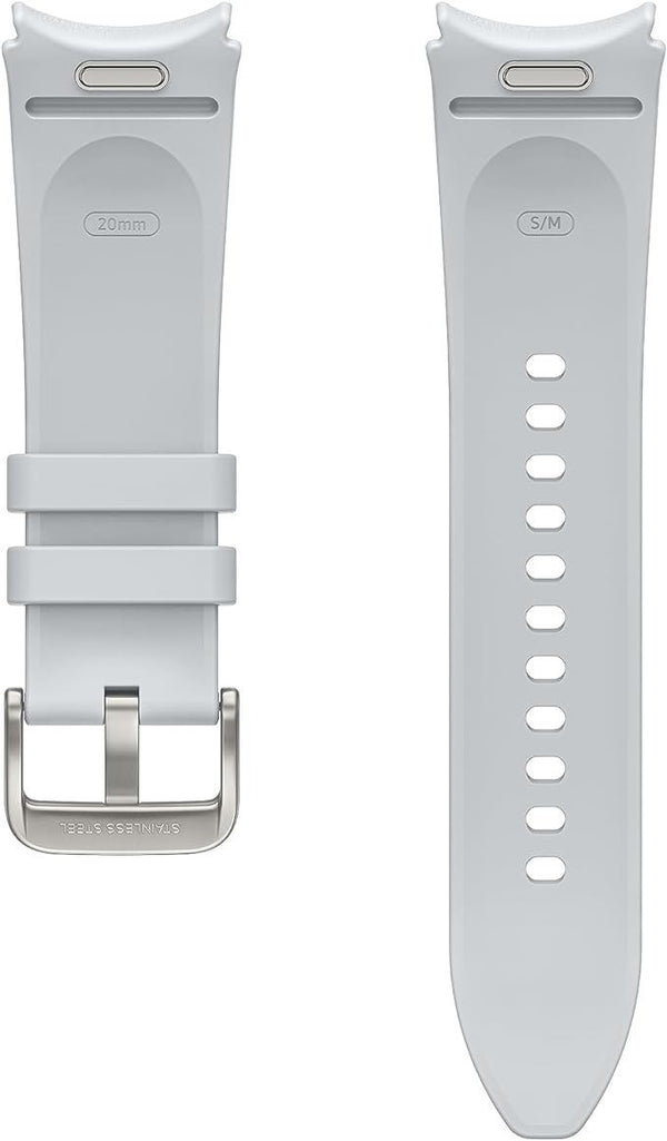 Samsung Galaxy Watch 4/5/6 One Click Hybrid Eco Leather Band 20mm S/M Silver - ET-SHR95SSEGEU