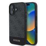 Guess PU 4G Stripe Case for iphone 16 6.1" Black - GUHCP16SG4GLGR