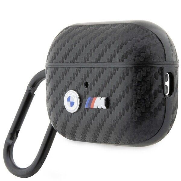BMW M Series Carbon Double Metal With Ring Case for Airpods Pro 2 Black - BMAP2WMPUCA2