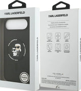 Karl Lagerfeld Liquid Silicone Karl and Choupette with MagSafe Case for iPhone 17 Air 6.5" Black - KLHMP17MSCMKCRHK